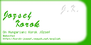 jozsef korok business card
