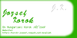 jozsef korok business card